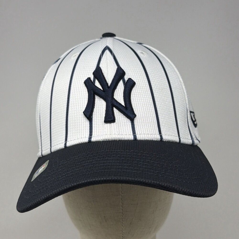 New Era 39THIRTY New York Yankees 2025 Spring Training Hat L/XL White Navy NEW